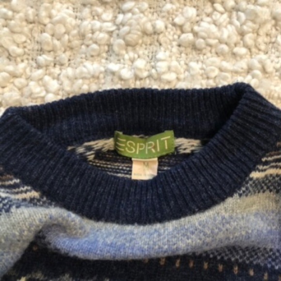 ESPRIT Aztec Boho Printed Lambswool Sweater Medium - Picture 5 of 7